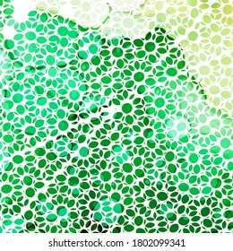 Abstract background from multicolored blue and green circles. Vector illustration