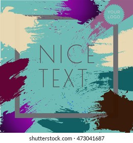 Abstract background with multicolored brush strokes 