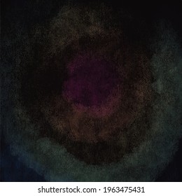 Abstract background. Multicolored circle spiral on a black texture background. Vector illustration. Art.
