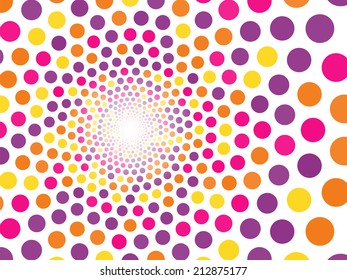 Abstract background of multicolored circles