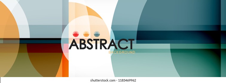 Abstract background - multicolored circles, trendy minimal geometric design, vector illustration