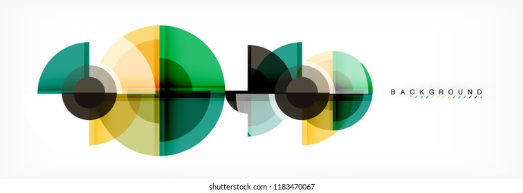 Abstract background - multicolored circles, trendy minimal geometric design, vector illustration