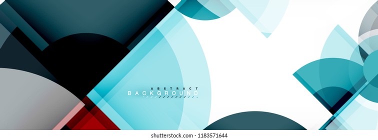 Abstract background - multicolored circles, trendy minimal geometric design, vector illustration