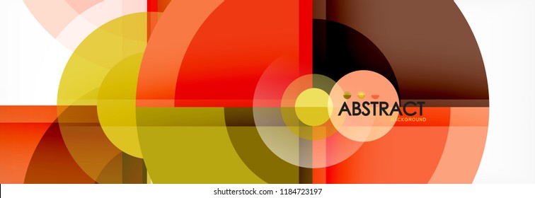 Abstract background - multicolored circles, trendy minimal geometric design, vector illustration