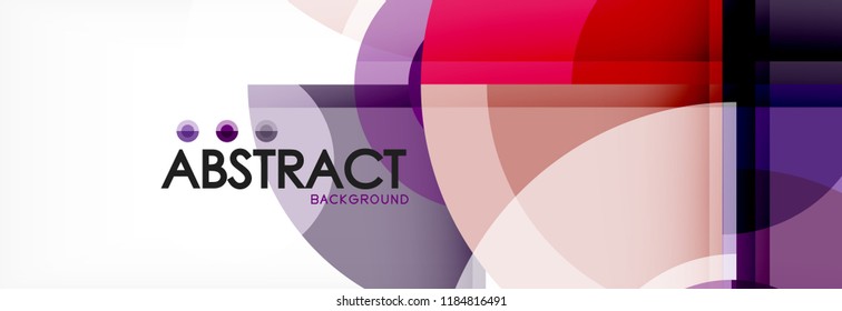 Abstract background - multicolored circles, trendy minimal geometric design, vector illustration