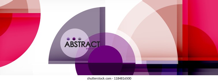 Abstract background - multicolored circles, trendy minimal geometric design, vector illustration