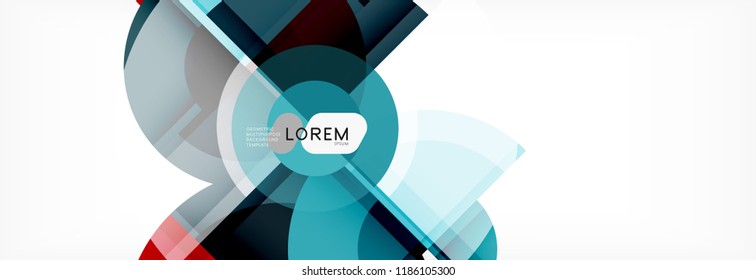 Abstract background - multicolored circles, trendy minimal geometric design, vector illustration