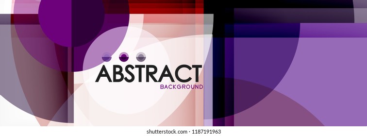 Abstract background - multicolored circles, trendy minimal geometric design, vector illustration