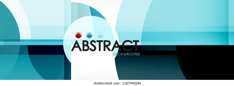 Abstract background - multicolored circles, trendy minimal geometric design, vector illustration