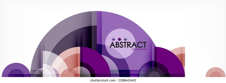 Abstract background - multicolored circles, trendy minimal geometric design, vector illustration