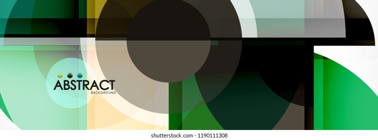 Abstract background - multicolored circles, trendy minimal geometric design, vector illustration