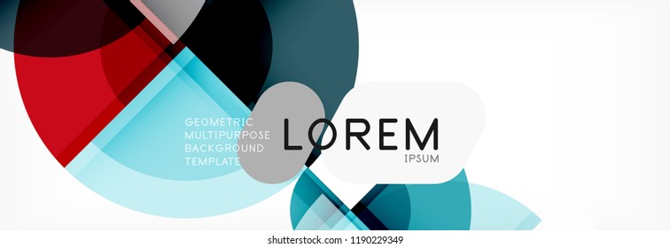 Abstract background - multicolored circles, trendy minimal geometric design, vector illustration