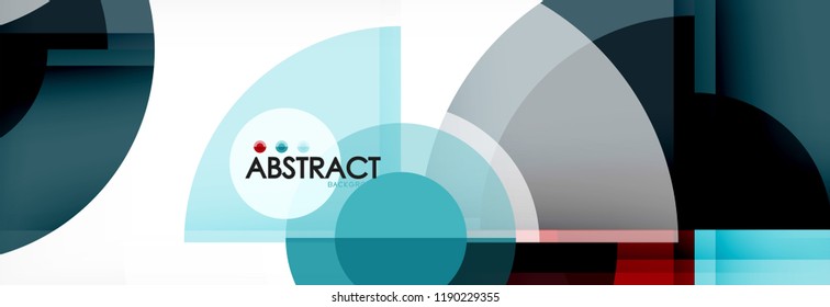 Abstract background - multicolored circles, trendy minimal geometric design, vector illustration