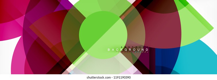 Abstract background - multicolored circles, trendy minimal geometric design, vector illustration