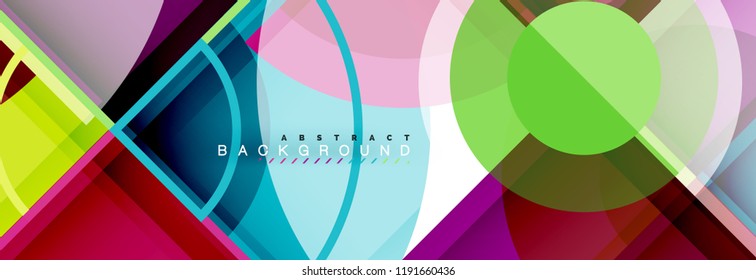 Abstract background - multicolored circles, trendy minimal geometric design, vector illustration
