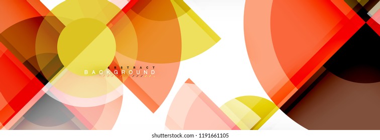 Abstract background - multicolored circles, trendy minimal geometric design, vector illustration