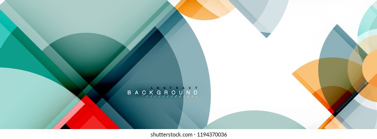 Abstract background - multicolored circles, trendy minimal geometric design, vector illustration