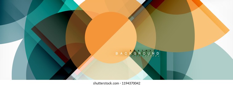 Abstract background - multicolored circles, trendy minimal geometric design, vector illustration