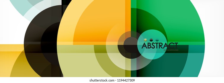 Abstract background - multicolored circles, trendy minimal geometric design, vector illustration