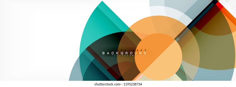 Abstract background - multicolored circles, trendy minimal geometric design, vector illustration