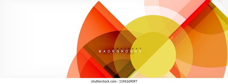 Abstract background - multicolored circles, trendy minimal geometric design, vector illustration