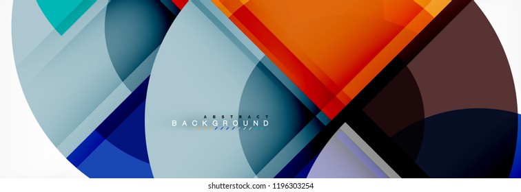 Abstract background - multicolored circles, trendy minimal geometric design, vector illustration
