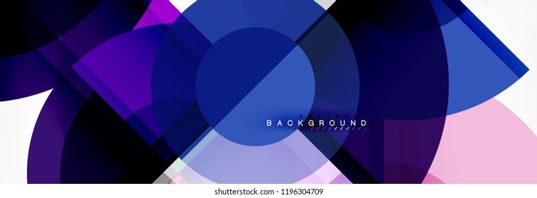 Abstract background - multicolored circles, trendy minimal geometric design, vector illustration