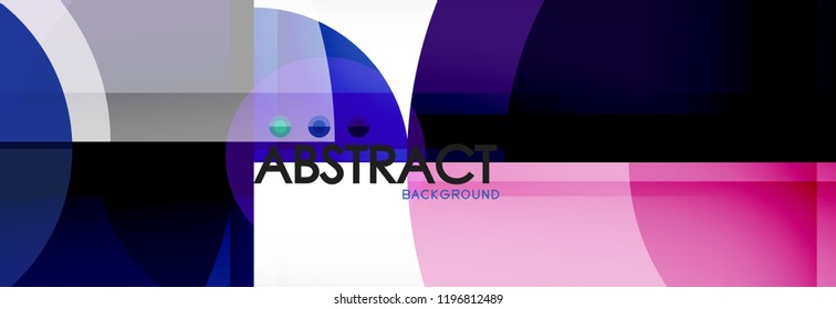 Abstract background - multicolored circles, trendy minimal geometric design, vector illustration