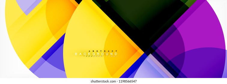 Abstract background - multicolored circles, trendy minimal geometric design, vector illustration
