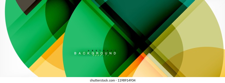 Abstract background - multicolored circles, trendy minimal geometric design, vector illustration