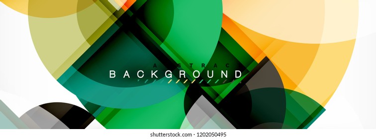 Abstract background - multicolored circles, trendy minimal geometric design, vector illustration