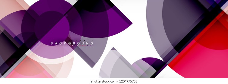 Fondo abstracto - círculos multicolores, diseño geométrico mínimo de moda, ilustración vectorial