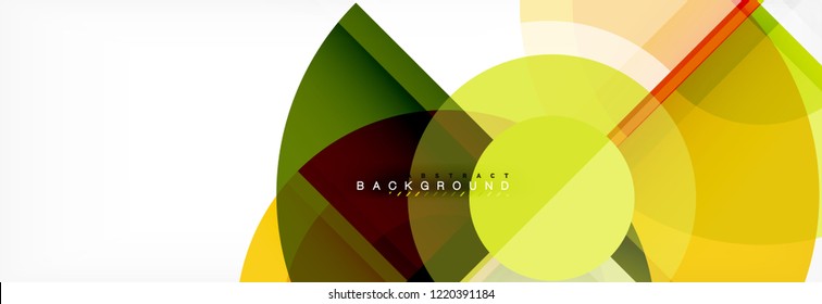 Fondo abstracto - círculos multicolores, diseño geométrico mínimo de moda, ilustración vectorial