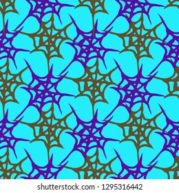 Abstract background multicolored cobweb grid seamless pattern.