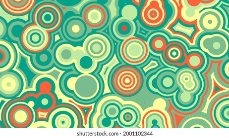 Fondo abstracto de los círculos concéntricos multicolores. Ilustración vectorial.