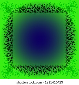 Abstract background multicolored cube chaos frame.