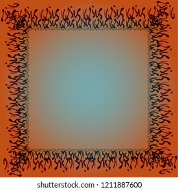 Abstract background multicolored cube chaos frame.