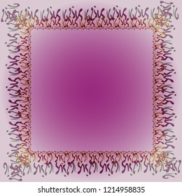 Abstract background multicolored cube chaos frame.