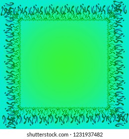 Abstract background multicolored cube chaos frame.