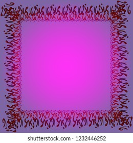 Abstract background multicolored cube chaos frame.