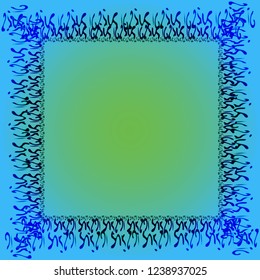 Abstract background multicolored cube chaos frame.