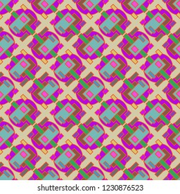 Abstract background multicolored cube geometric seamless pattern.