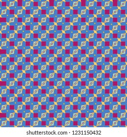 Abstract background multicolored cube geometric pattern seamless.