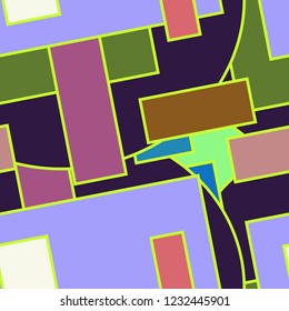 Abstract background multicolored cube geometric seamless pattern.