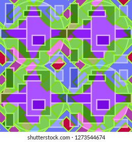 Abstract background multicolored cube geometric seamless pattern.