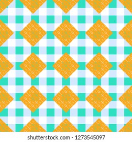 Abstract background multicolored cube geometric pattern seamless.