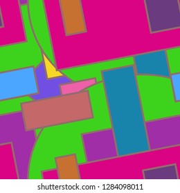 Abstract background multicolored cube geometric seamless pattern.