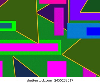 Abstract background multicolored cube geometric seamless pattern.