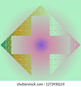 Abstract background multicolored cube pattern frame.