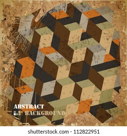 Abstract background from multi-colored cubes